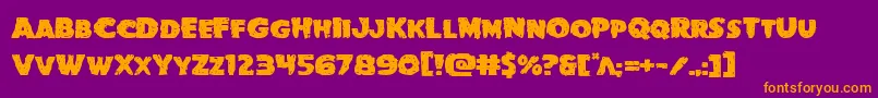 Goblincreekexpand-Schriftart – Orangefarbene Schriften auf violettem Hintergrund