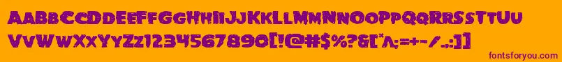 Goblincreekexpand Font – Purple Fonts on Orange Background