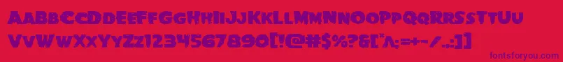 Goblincreekexpand-Schriftart – Violette Schriften auf rotem Hintergrund