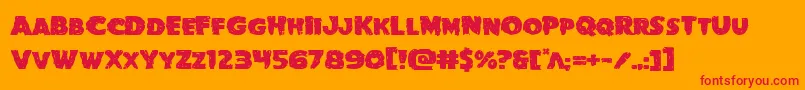 Goblincreekexpand Font – Red Fonts on Orange Background