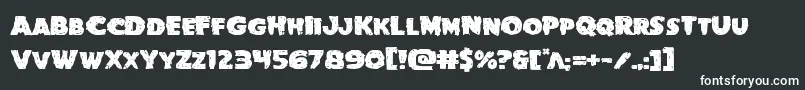 Шрифт Goblincreekexpand – белые шрифты на чёрном фоне