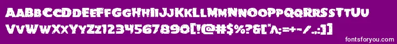 Goblincreekexpand-Schriftart – Weiße Schriften auf violettem Hintergrund