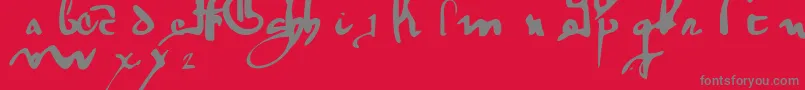 GotischeMinuskel1269Pw Font – Gray Fonts on Red Background