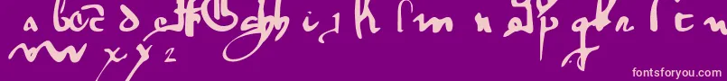 GotischeMinuskel1269Pw Font – Pink Fonts on Purple Background