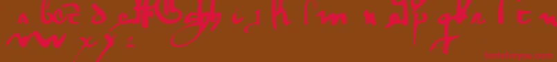 GotischeMinuskel1269Pw Font – Red Fonts on Brown Background