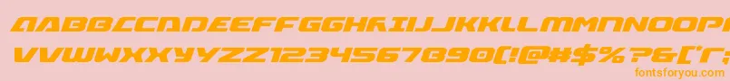 Iapetuscondital-Schriftart – Orangefarbene Schriften auf rosa Hintergrund