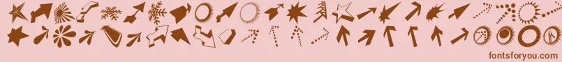 Dingsbumsbats Font – Brown Fonts on Pink Background