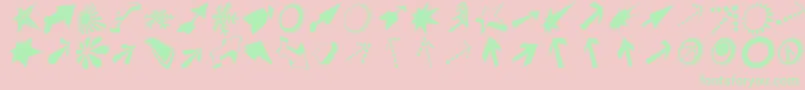 Dingsbumsbats Font – Green Fonts on Pink Background