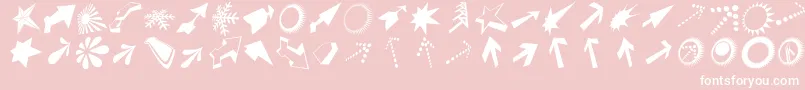 Dingsbumsbats Font – White Fonts on Pink Background