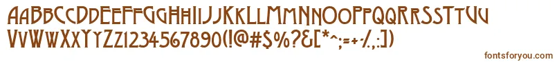 Шрифт ModernoOne – коричневые шрифты на белом фоне