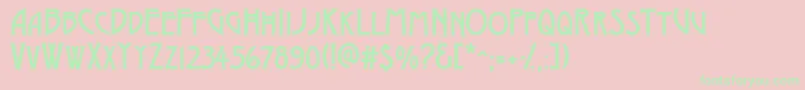 ModernoOne Font – Green Fonts on Pink Background