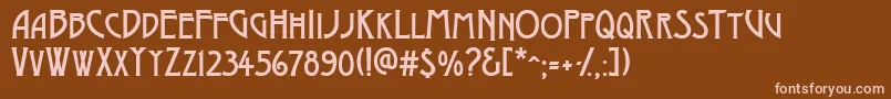 ModernoOne Font – Pink Fonts on Brown Background