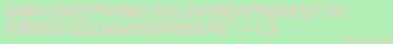 ModernoOne Font – Pink Fonts on Green Background