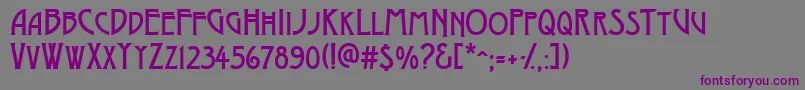 Шрифт ModernoOne – фиолетовые шрифты на сером фоне