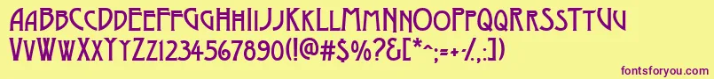 ModernoOne Font – Purple Fonts on Yellow Background