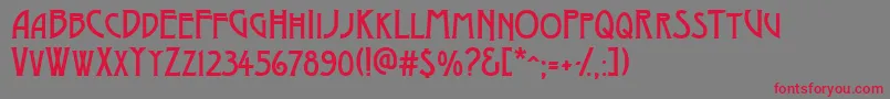 ModernoOne Font – Red Fonts on Gray Background