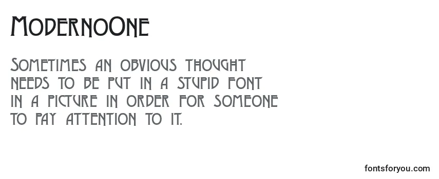 Review of the ModernoOne Font