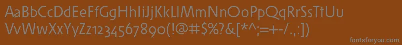 Шрифт Solperaosf – серые шрифты на коричневом фоне