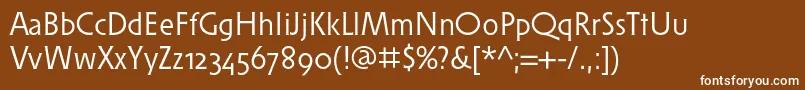 Шрифт Solperaosf – белые шрифты на коричневом фоне