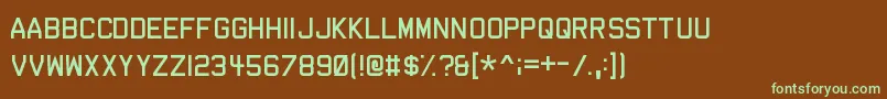 Шрифт Devgothic – зелёные шрифты на коричневом фоне