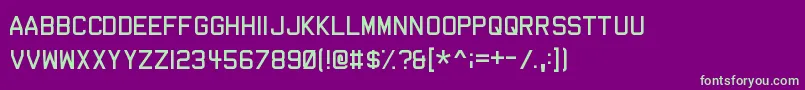 Шрифт Devgothic – зелёные шрифты на фиолетовом фоне