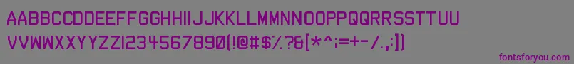 フォントDevgothic – 紫色のフォント、灰色の背景