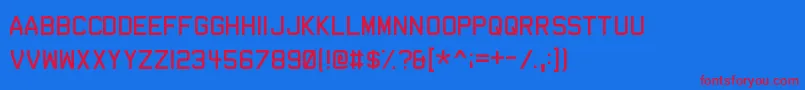 Devgothic Font – Red Fonts on Blue Background