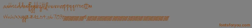 Greatspringtime Font – Brown Fonts on Gray Background