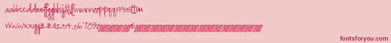 Greatspringtime-Schriftart – Rote Schriften auf rosa Hintergrund