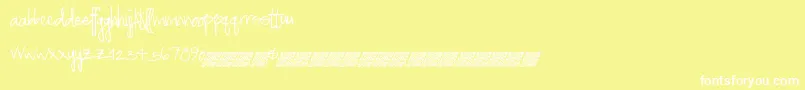 Greatspringtime Font – White Fonts on Yellow Background