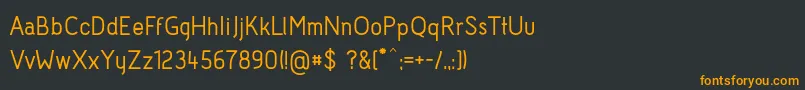 フォントAcidMedium – 黒い背景にオレンジの文字