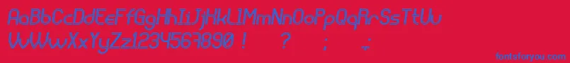 LiquidromItalic Font – Blue Fonts on Red Background