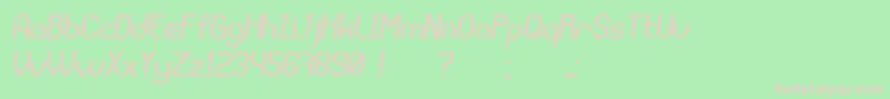 LiquidromItalic Font – Pink Fonts on Green Background