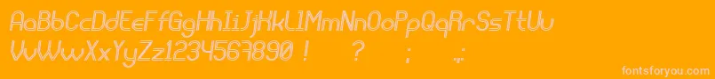 LiquidromItalic Font – Pink Fonts on Orange Background