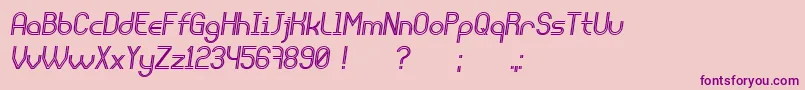 LiquidromItalic Font – Purple Fonts on Pink Background