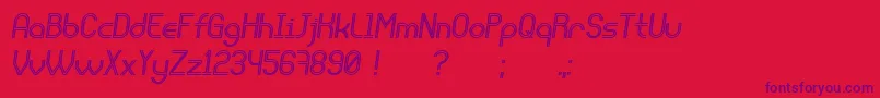 LiquidromItalic Font – Purple Fonts on Red Background