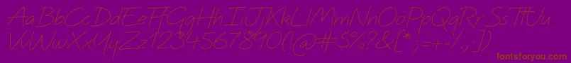 Quinzey Font – Brown Fonts on Purple Background