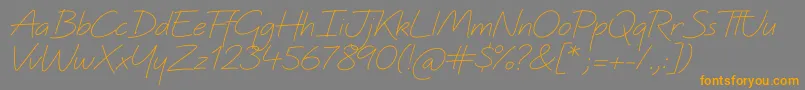 Quinzey Font – Orange Fonts on Gray Background