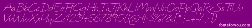 Quinzey Font – Pink Fonts on Purple Background