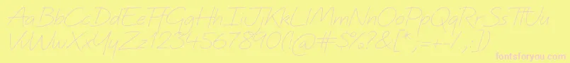 Quinzey Font – Pink Fonts on Yellow Background