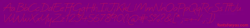 Quinzey Font – Red Fonts on Purple Background