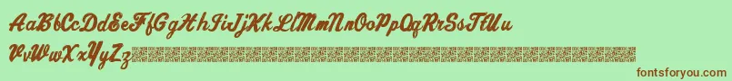 Chronicdelivery Font – Brown Fonts on Green Background
