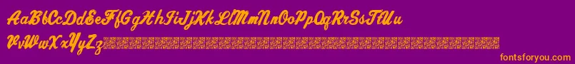 Chronicdelivery Font – Orange Fonts on Purple Background