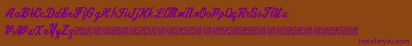 Chronicdelivery Font – Purple Fonts on Brown Background