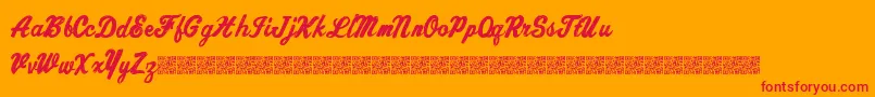 Chronicdelivery Font – Red Fonts on Orange Background