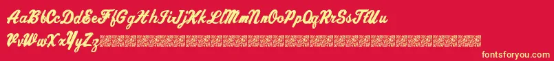 Chronicdelivery Font – Yellow Fonts on Red Background