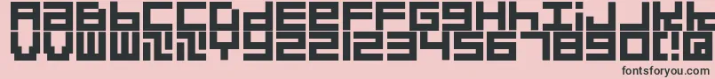 Quadrats Font – Black Fonts on Pink Background