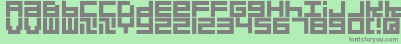 Quadrats Font – Gray Fonts on Green Background