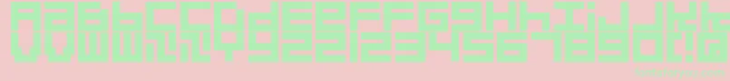 Quadrats Font – Green Fonts on Pink Background