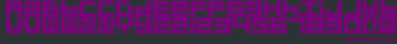 Quadrats-fontti – violetit fontit mustalla taustalla